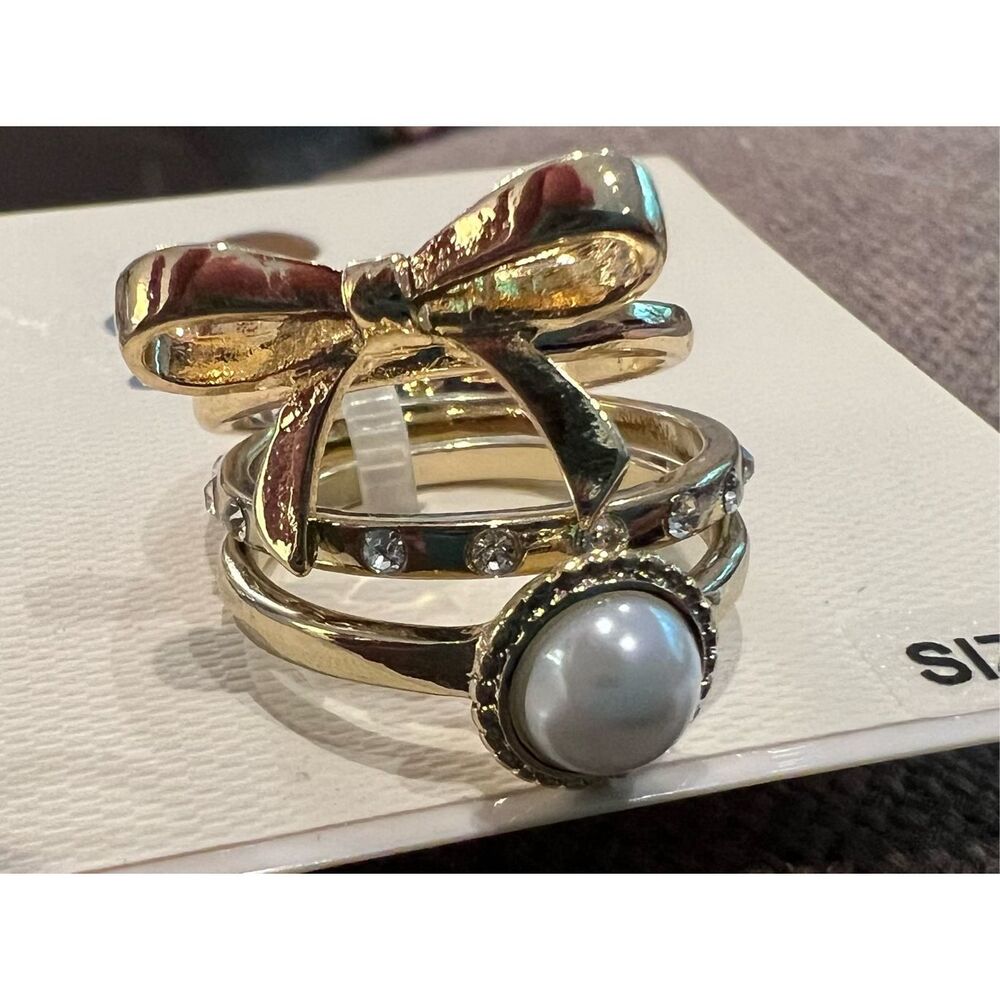 Crown and Ivy ring stack sz 7